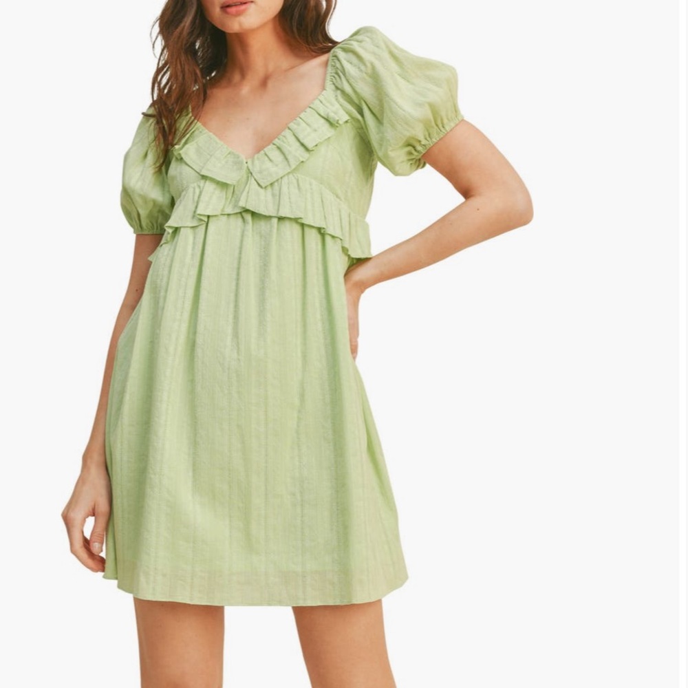 NWT Lime Green Lush Summer Dress, size L!